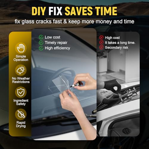 Windshield Chip Repair Kit, Resin Windshield Repair Kit with Injection Head Suction Cup, 2026 Universal Car Glass Repair Liquid Kit for Fixing Bullseye Cracks & Bullseye - 2 PCS - Image 3