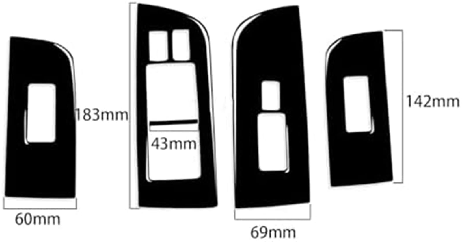 Wivplex Naklejka na panel zmiany biegów, dla Infiniti Fx 2009-2013 Qx70 14 Piano Black Pokrywa sterowania podnośnikiem szyby Akcesoria do dekoracji listwa ozdobna deski rozdzielczej samochodu