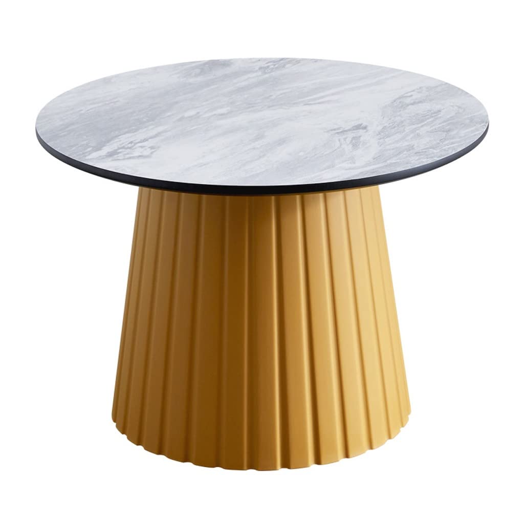 Coffee Desk Round White Coffee Table Living Room Furniture Bedroom Furniture Color Yellow Size 70 36cm Yellow 70