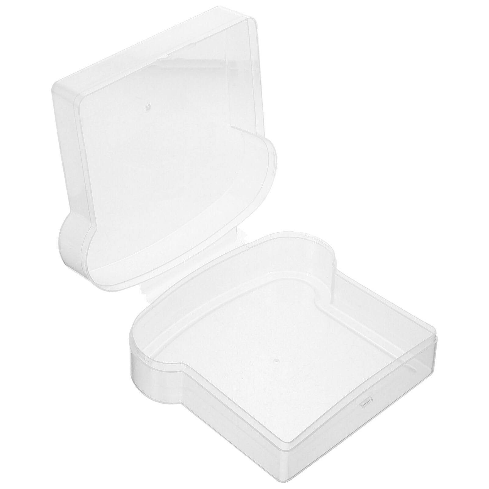 MUCKLILY Plastic Bread Container,Sandwich Containers Clear Plastic Toast Shaped Food Storage Box Portable Plastic Bread Snack Keeper for Home Travel Camping Picnic