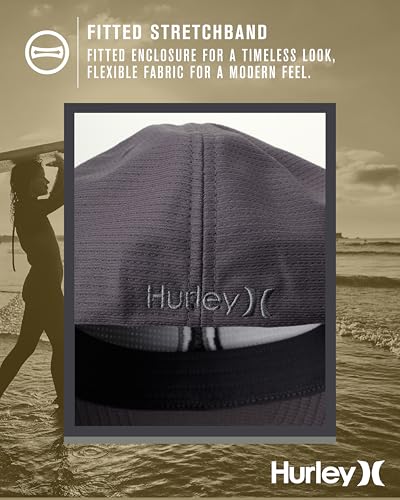 Image of Hurley Men's Baseball Cap - Lightweight Curved Bill H2O Dri Fitted Caps for Men