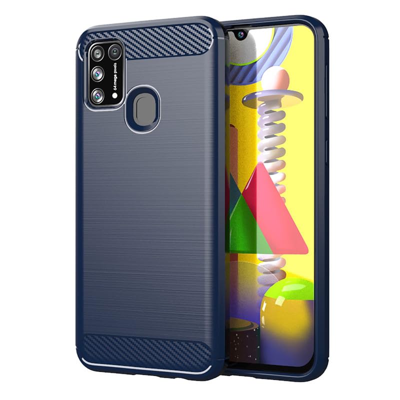 Image of Basic Case for Samsung Galaxy M31 / F41 (Carbon Fibre Blue)