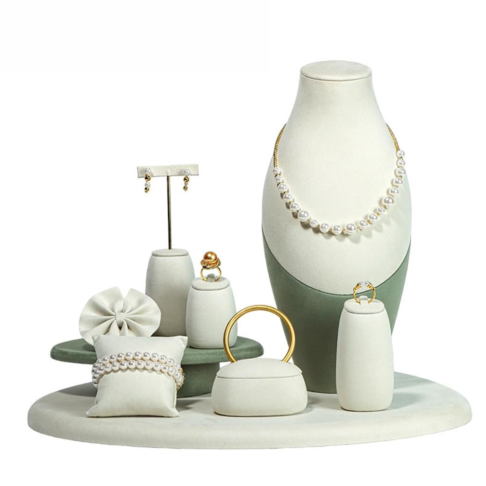 Jewelry Holder Velvet Jewelry Display Set Ring Earring Organizer Trays