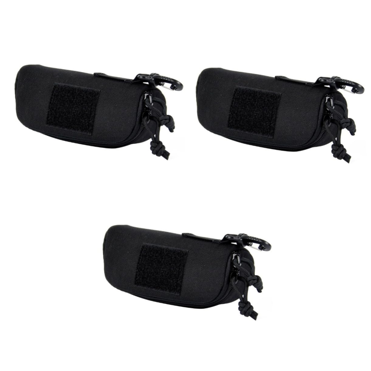3stücke Portables Brillenetui Aus Strapazierfähigem Für Outdoor-einsatz Schutztasche Für Sonnenbrillen Und Brillen Schwarz
