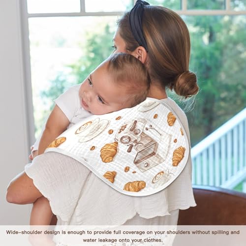 vvfelixl Baby Burp Cloths Retro Coffee Machine Baby Newborn Cotton Burping Cloths Set Babys Washcloths 4 Pack4