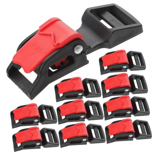 VILLFUL 10個 帽用ストラップバックル アイアン 素材製 クイックリリース機能付き ヘルメットあごひも交換用 バイク 電動モトクロス対応 取