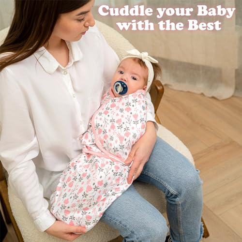 Image of Organic Zipper Swaddle Sleep Sacks - 3-Pack Swaddles for Newborns 0-3 Months, Adjustable & Breathable Infant Sleep Sack, Easy Diaper Change Swaddling Blanket for Baby Girls & Boys