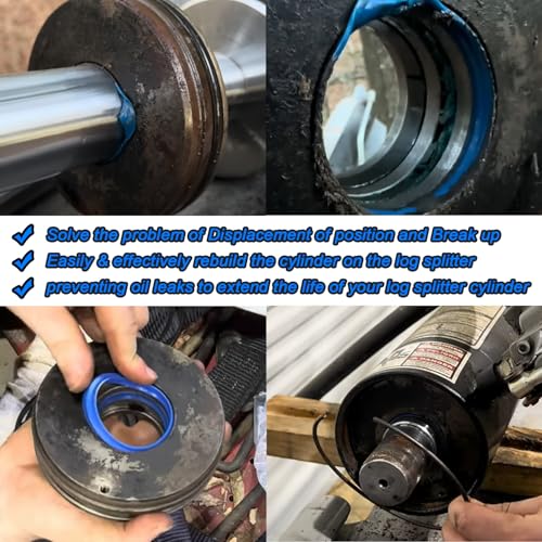 Image of Hydraulic Log Splitter Cylinder Rebuild Seal Kit Suitable for 4.0 inch Bore x 1.75 inch Rod Cylinder