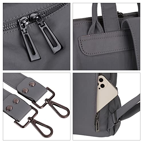 Image of Uromee Travel Backpack Purse for Women Nylon Ladies Fashion Tassel Shoulder Bag Convertible