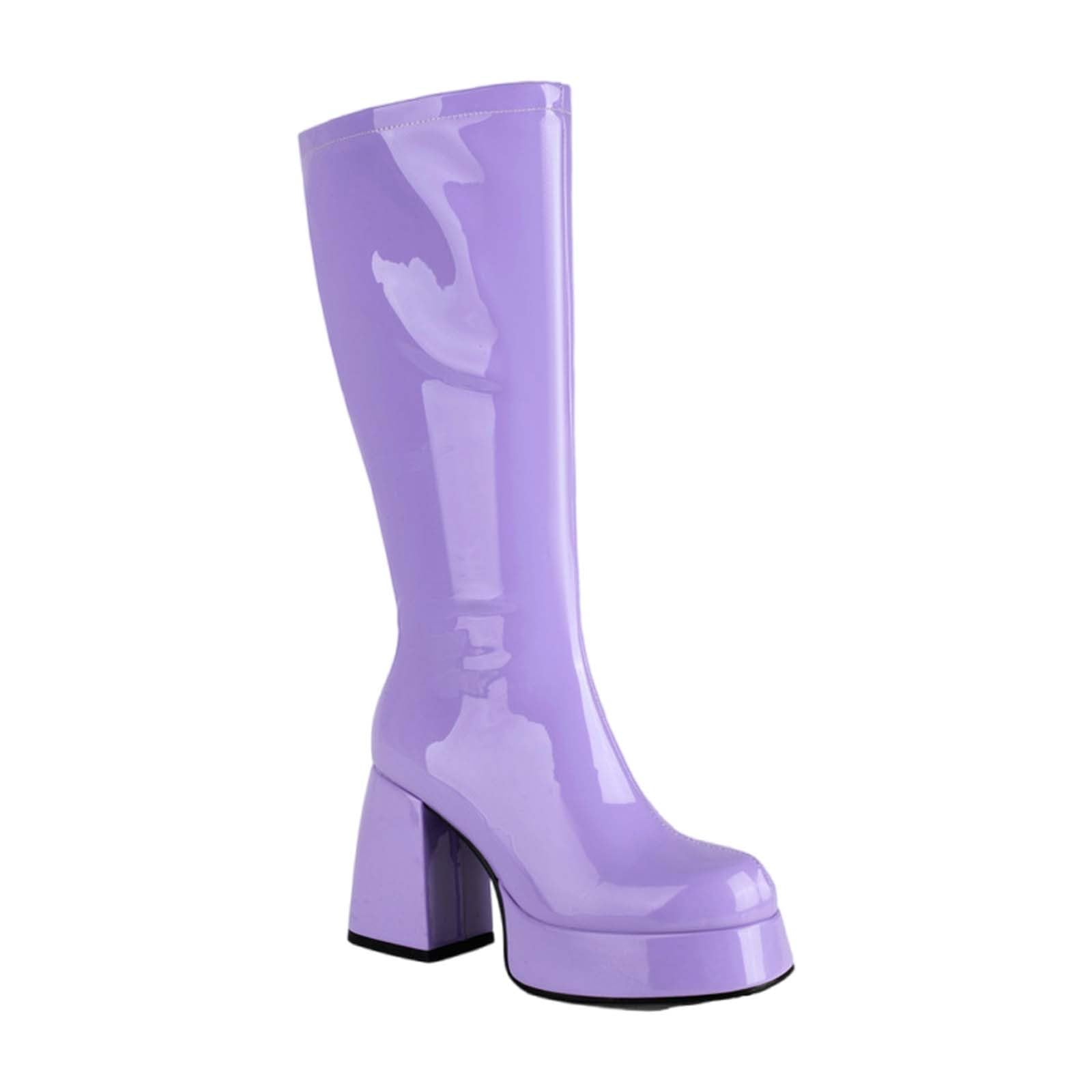 Botas altas de tacón para mujer, botas altas por encima de la rodilla ligeras al aire libre botas altas con tacón con cremallera botas de montar para mujer suela interior primavera invierno,
