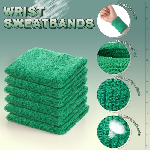 Image of Willbond Wrist Sweatbands, Sports Sweatbands for Competition, Sweat Absorbent, for Basketball, Tennis, Football, Running and Work (Pack of 6)