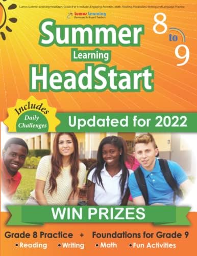 Lumos Summer Learning HeadStart, Grade 8 to 9: Includes ...
