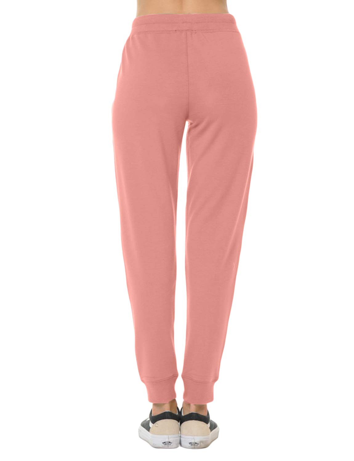 NE PEOPLE Women's Active Yoga Gym Workout Cotton Solid Joggers Sweatpants Lounge Sweat Pants with Pockets (S-3XL) Mauve