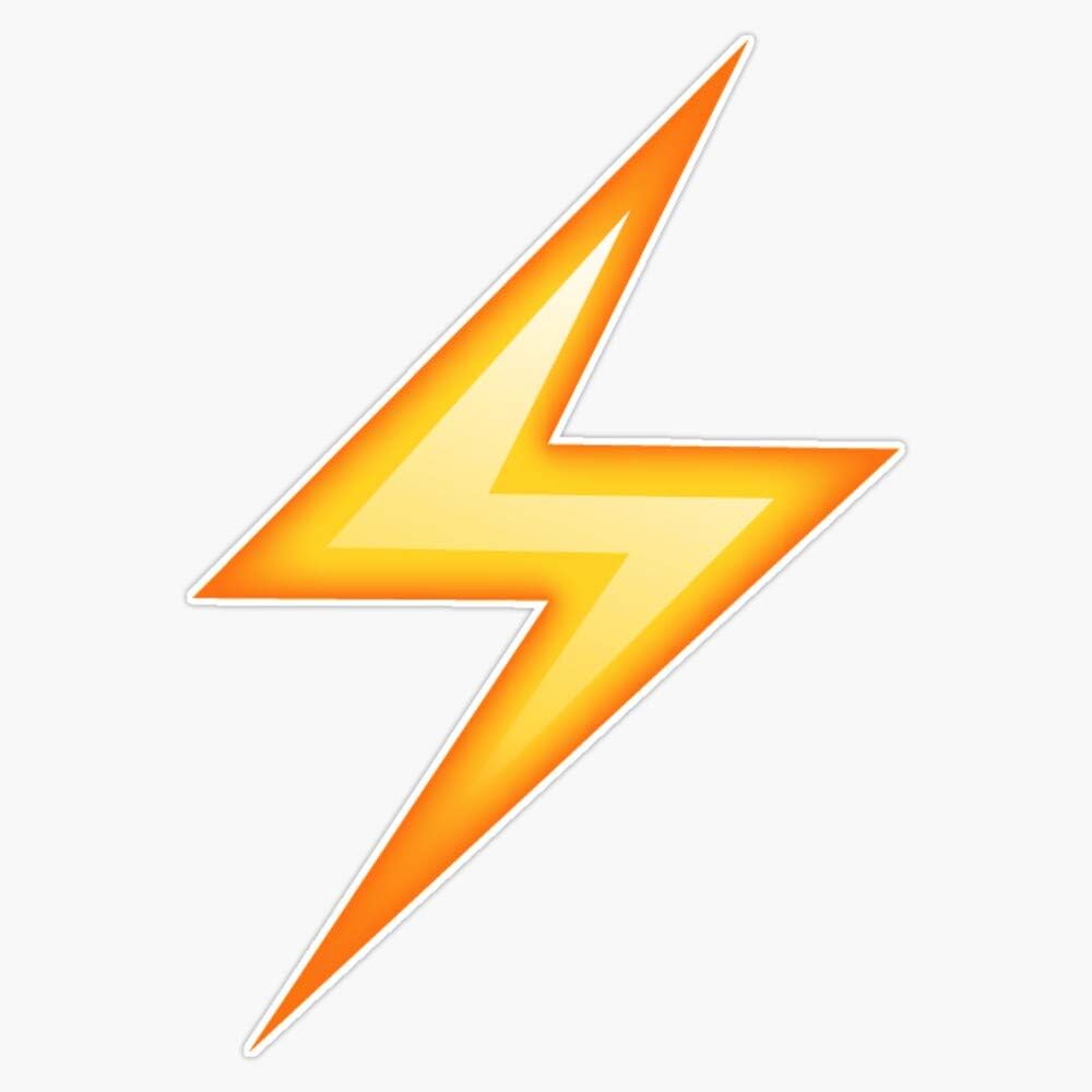 Buy Generic Lightning Bolt Emoji Sticker Decal Bumper Sticker 5 inch