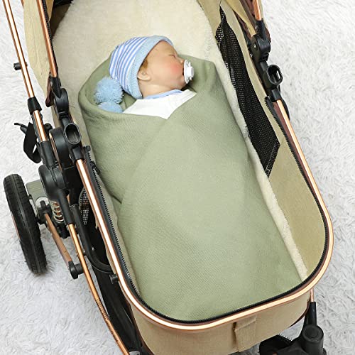 mimixiong Baby Blanket for Newborn 100% Cotton Soft Cozy Knit Baby Boys Girls Gifts Blanket - Beige, 100 x 80cm - Image 4