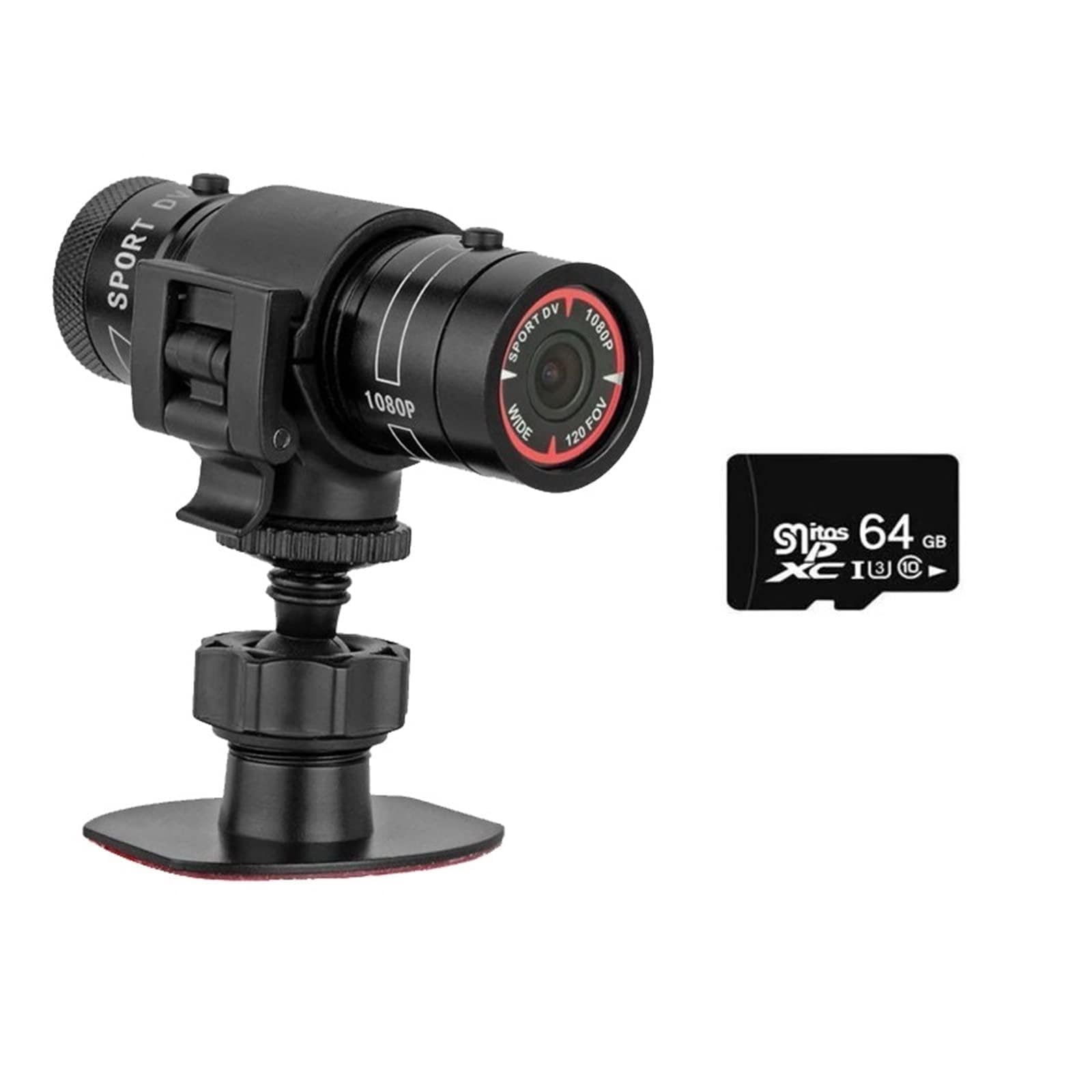 Kamera akcji, F9 kamera akcji HD 1080P rower kask motocyklowy kamera Outdoor Sport DV wideo DVR rejestrator dźwięku kamera na deskę rozdzielczą do roweru samochodowego,Na świeżym powietrzu, Sport, Wi