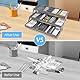 Schubladen Organizer, 3 Tier Ausziehbare Schublade Organizer Faltbar Schubladenorganisator für Schreibtisch Schminktisch Büro Küche, Kosmetik Schmuck Büro Zubehör Werkzeug Aufbewahrung (Einreihig)