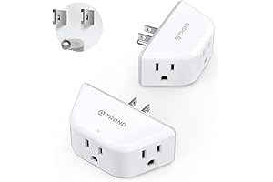 TROND Multi Plug Outlet Extender 2 Pack: 3-Way Outlet Expander for Enhanced Power Distribution