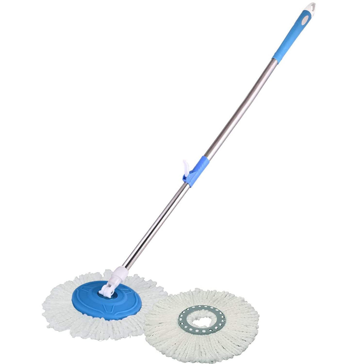 Phezent 360° Spin Mop Stick Adjustable Rapid-Change Handle with 2 Microfiber Refill Mop for Floor Cleaning - Blue (B0CWCRNNSX) Amazon Price History, Amazon Price Tracker