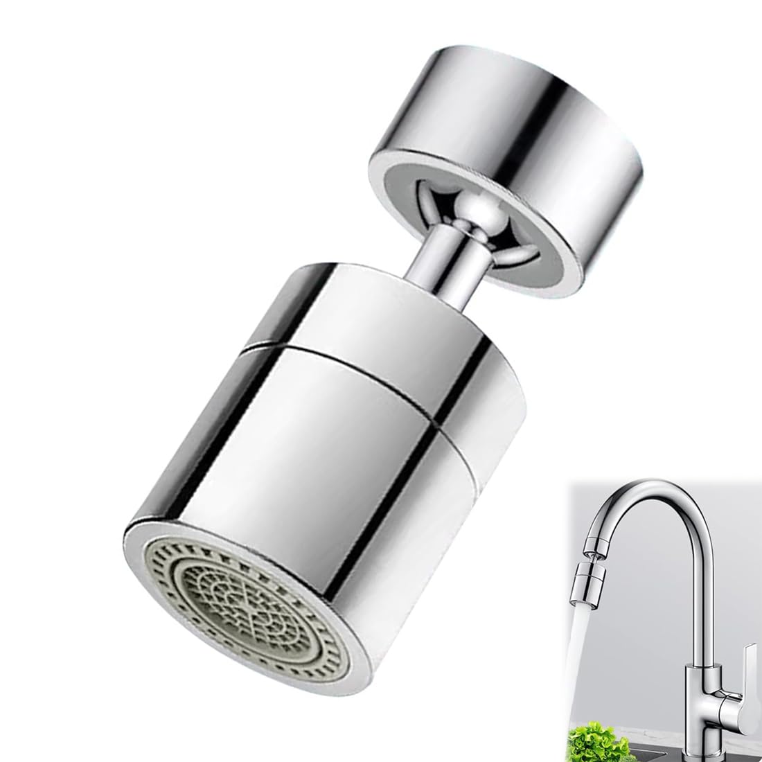 1 Pieza Extensión Universal De Grifo Giratorio 360° – Ducha Extensible Antisalpicaduras, Ahorro De Agua, Accesorio De Cocina Y Cuarto De Baño, M22, M24