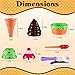 Kids Ice Cream Toy Set - Pretend Play Sweet Treats Ice Cream Parlour Dessert Accessories Playset with Cone and Scoop for Toddler Imaginary Play