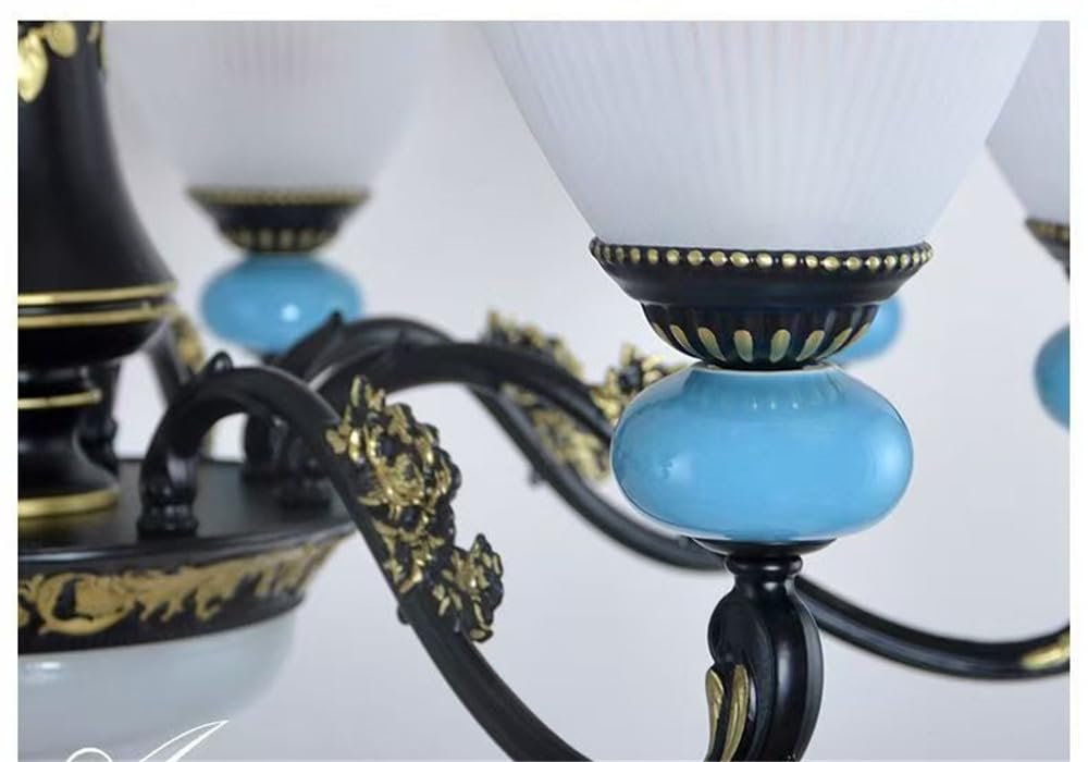 LED Europejska Współczesny salon Złoty żyrandol kryształowy (K 10 świateł)