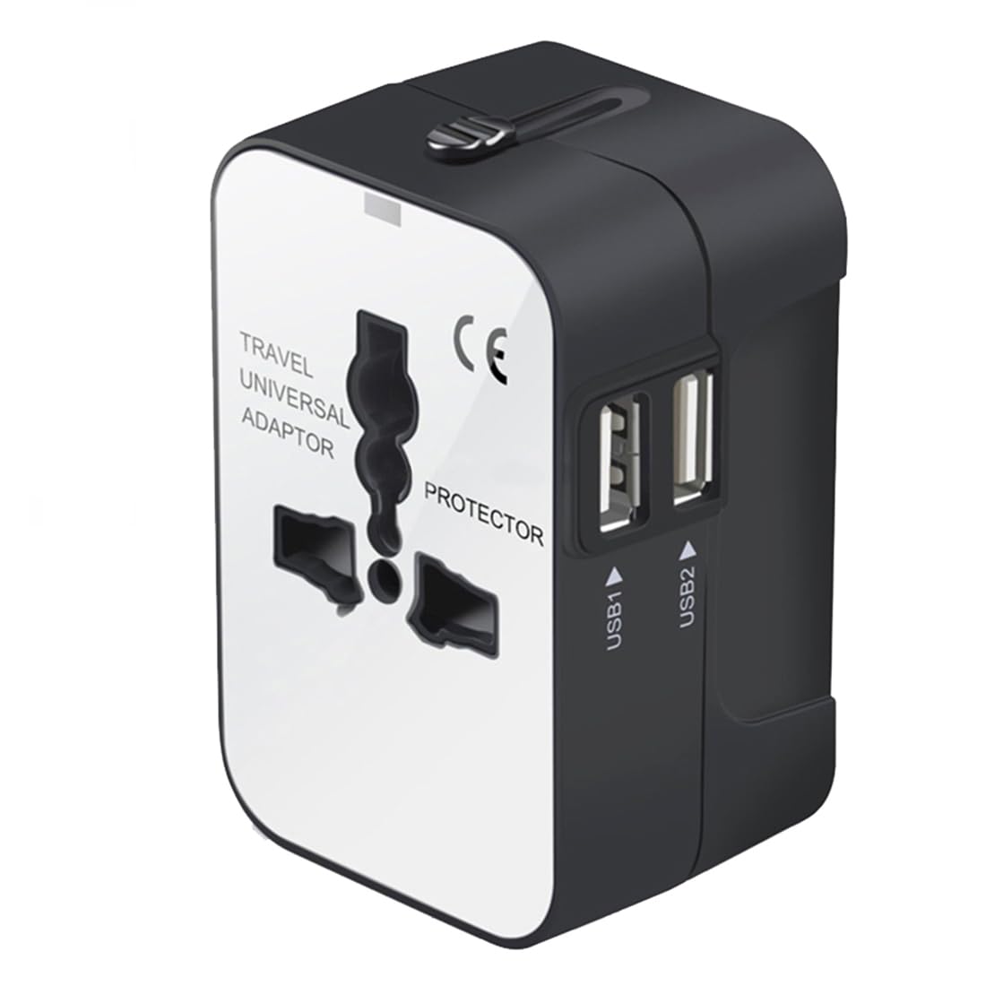 Portable Multi-function Dual USB Ports Global Universal Travel Wall Charger Power Socket Adaptor