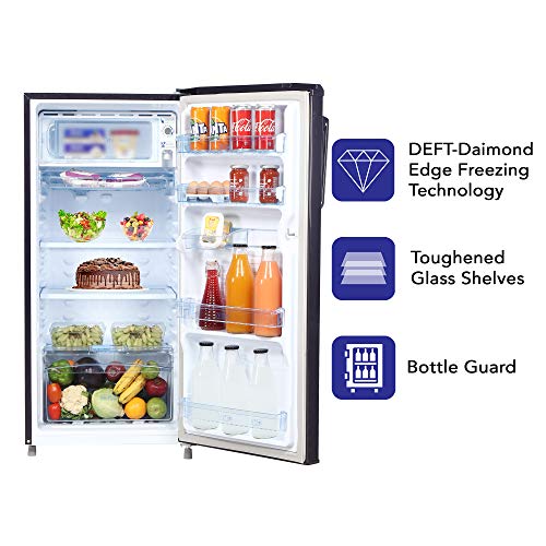 Image of Haier 190 L 2 Star Direct Cool Single Door Refrigerator (HRD-1902CMS-E, Marine Serenity)