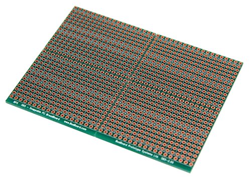 Sb5 Snappable Pcb Breadboard With 5-Hole Strips, Scored Pcb, Snaps Into 4 Small Boards, 2-Layer, Plated Holes, Power Rails, 2.8 X 3.8In (73.7 X 96.5Mm) #TOP2