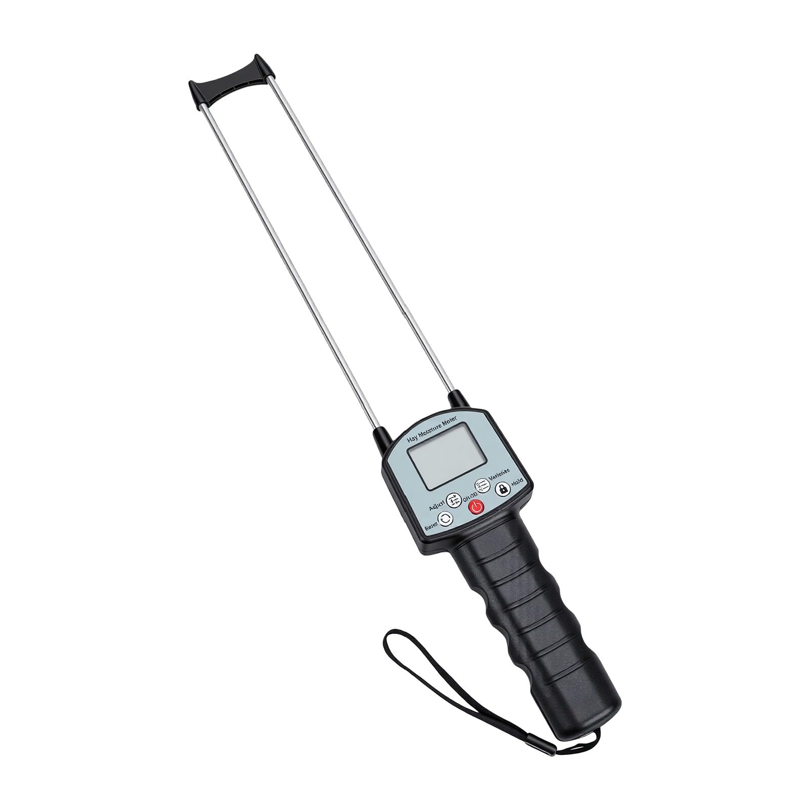 Heu Feuchtigkeitsmesser für Futtergrasbauern und Viehzüchter 1s Schnellablesung mit ±0,5% Genauigkeit Messbereich 0-80% Lange Sonde Aus Edelstahl LCD Hintergrundbeleuchtung