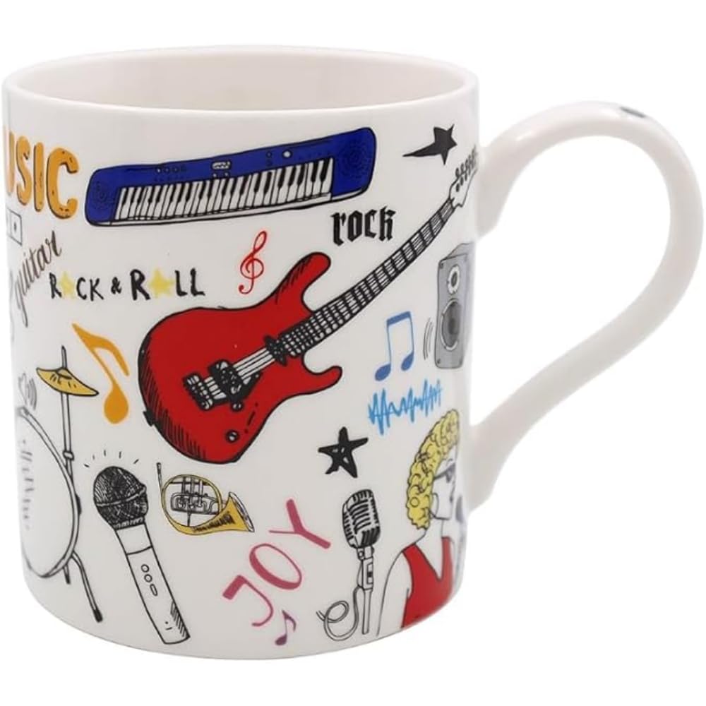 Love Music China Mug - Music Gift - Music Themed China Mug