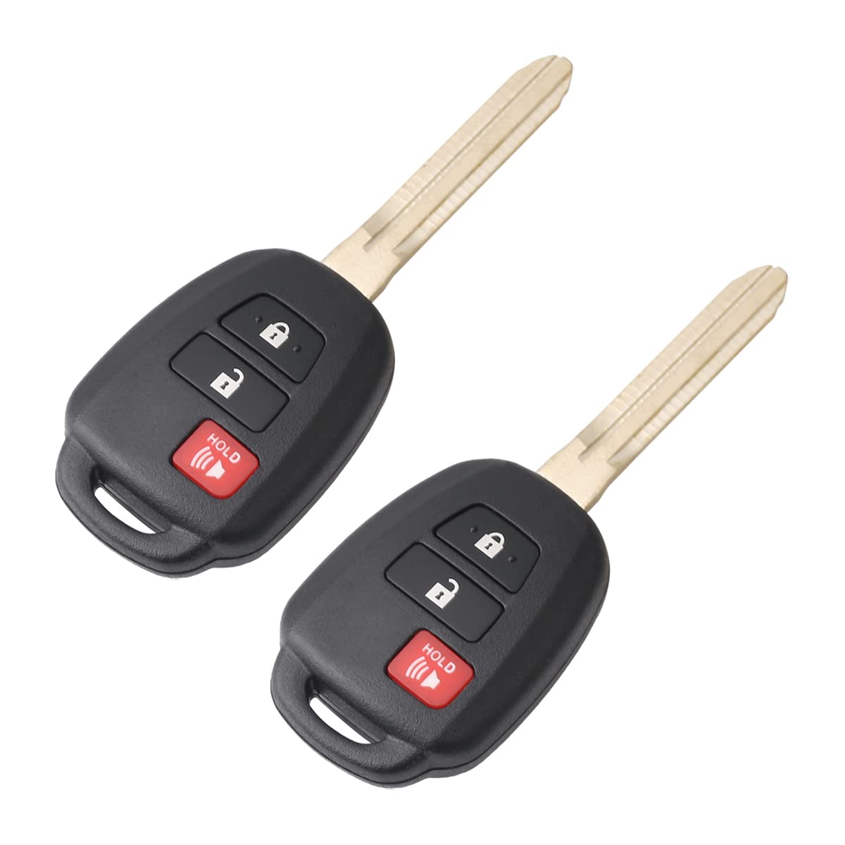 DUNSIHUI HYQ12BBX Télécommande de voiture intelligente HYQ12BAN 2 boutons de rechange compatible avec FJ Cruiser Echo Rav4 Tundra 89742-0C020 89742-20200