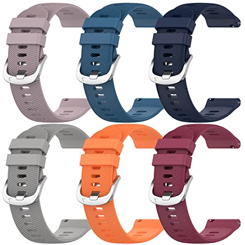 6 correas de silicona para Garmin Vivoactive 6 42mm miniatura 1