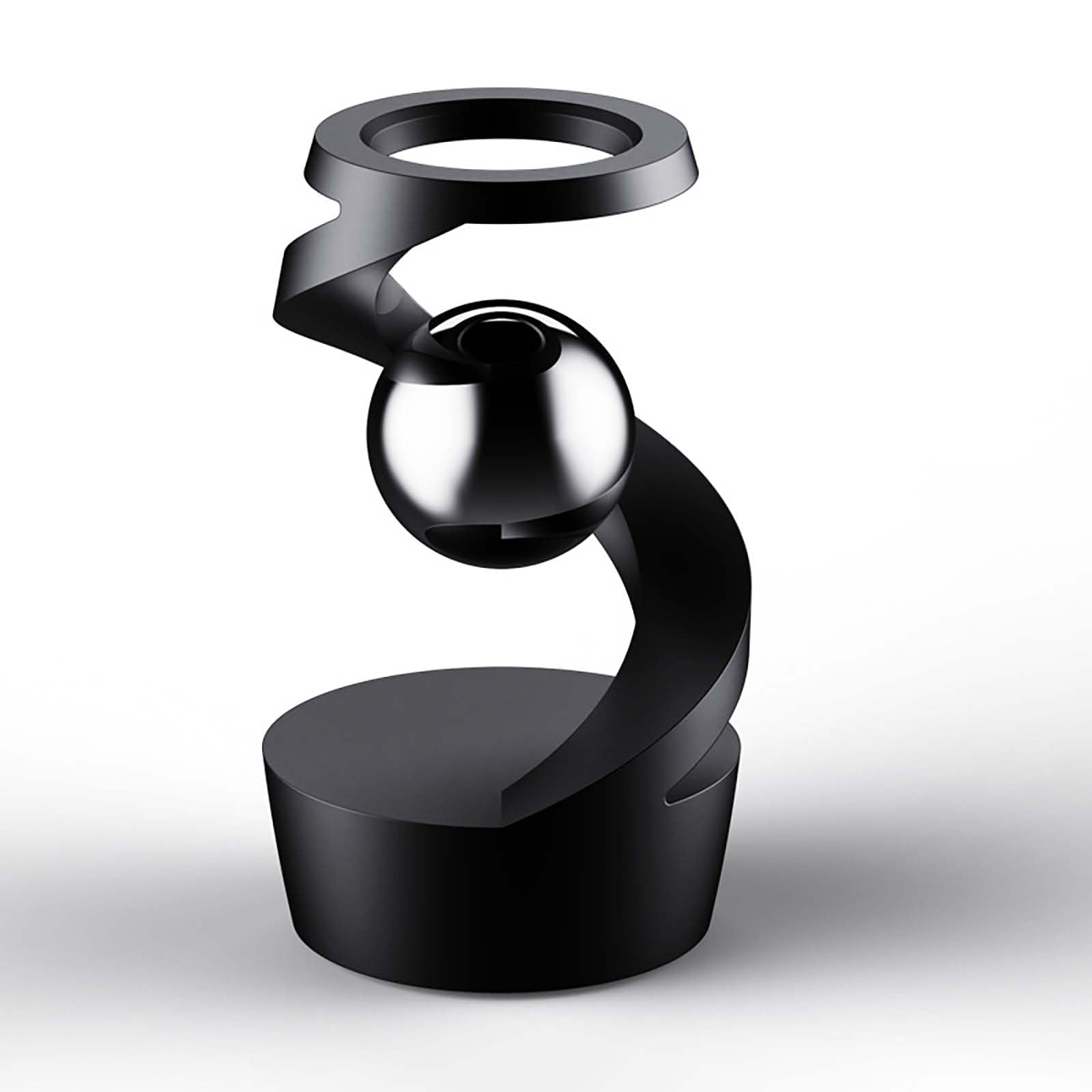 Anti-Gravity Desktop Gyro & Floating Ball, Levitating Spinning Metal Kinetic Desk Toy for Stress Relief and Focus, Executive Office Decor