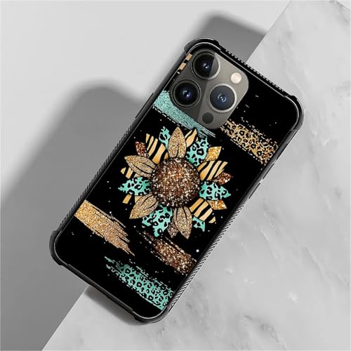 CARLOCA Compatible with iPhone 13 Pro Max Case,Shiny Sunflower Leopard Cases for Girl Fashion Graphic Design Shockproof Anti-Scratch Drop Protection Case for iPhone 13 Pro Max - image 7
