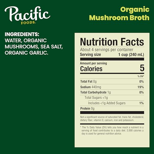 Image of Pacific Foods Organic Mushroom Broth, 32 oz Carton