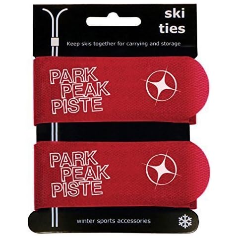 Manbi Pro Jumbo Pair Of Velcro Ski Ties Atomic K2 Head Cable Tidy Luggage Strap Red Cover
