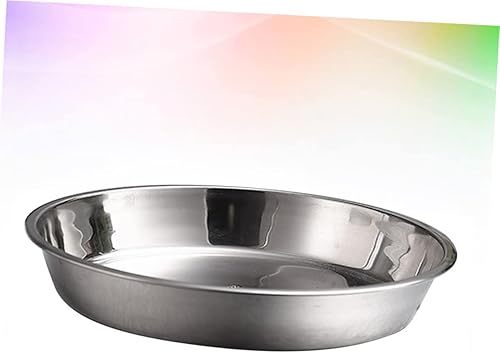 Miniatura 5 de Unomor Bandeja para hornear pasteles de acero inoxidable, plato dividido para barbacoa, plato redondo para aperitivos, bandeja de almacenamiento de