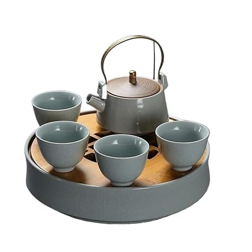 servizio da tè, Set da tè caffè in ceramica Teiera in porcellana cinese vintage fatta a mano 4 tazze