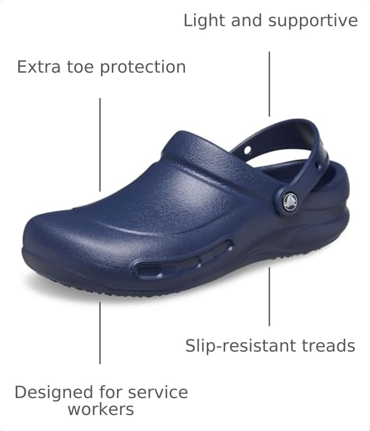 Image of Crocs Unisex-Adult Bistro Work Clogs | Enclosed Toe | Slip Resistant | All Day Comfort