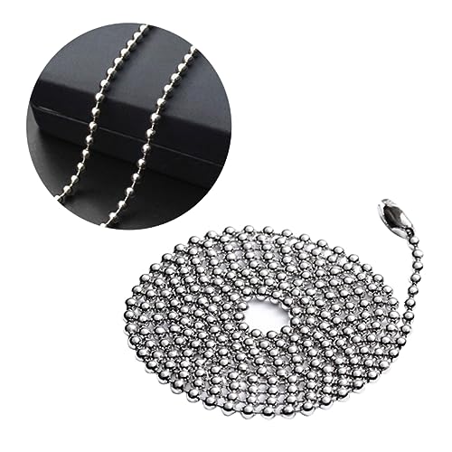 AUTSUPPL Stainless Chain for Dog Tags Style Necklace Keychain Beads Ball Chain Length