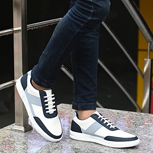 Image of Centrino Canvas Shoes for Men Sneakers | Casual Shoes for Man Stylish | Lightweight Lace-Up Design with Cushioned Insole | Breathable Comfortable Walking Shoes | Anti-Skid Sole | Mens Sneaker Shoes (3211)