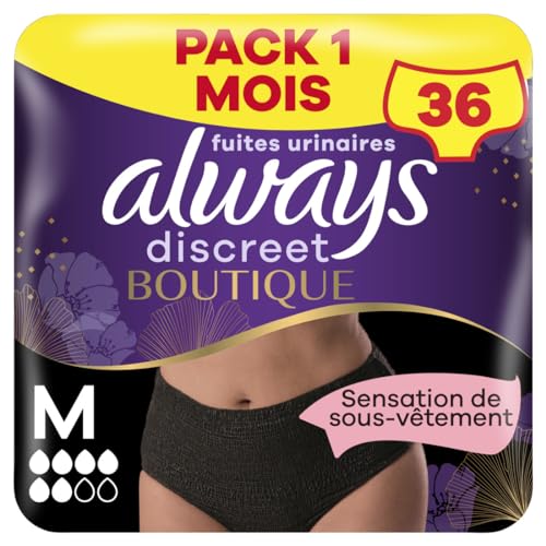Culottes fuites urinaires Always Discreet M contre l'inconfort