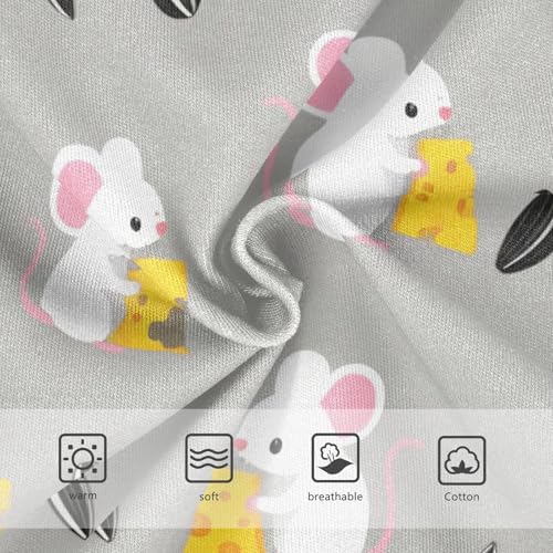 Cute Cartoon Mice Pink Grey Toddler Underwear Floral 2t Cotton Little Girl Panties Artistic Underpants Briefs3