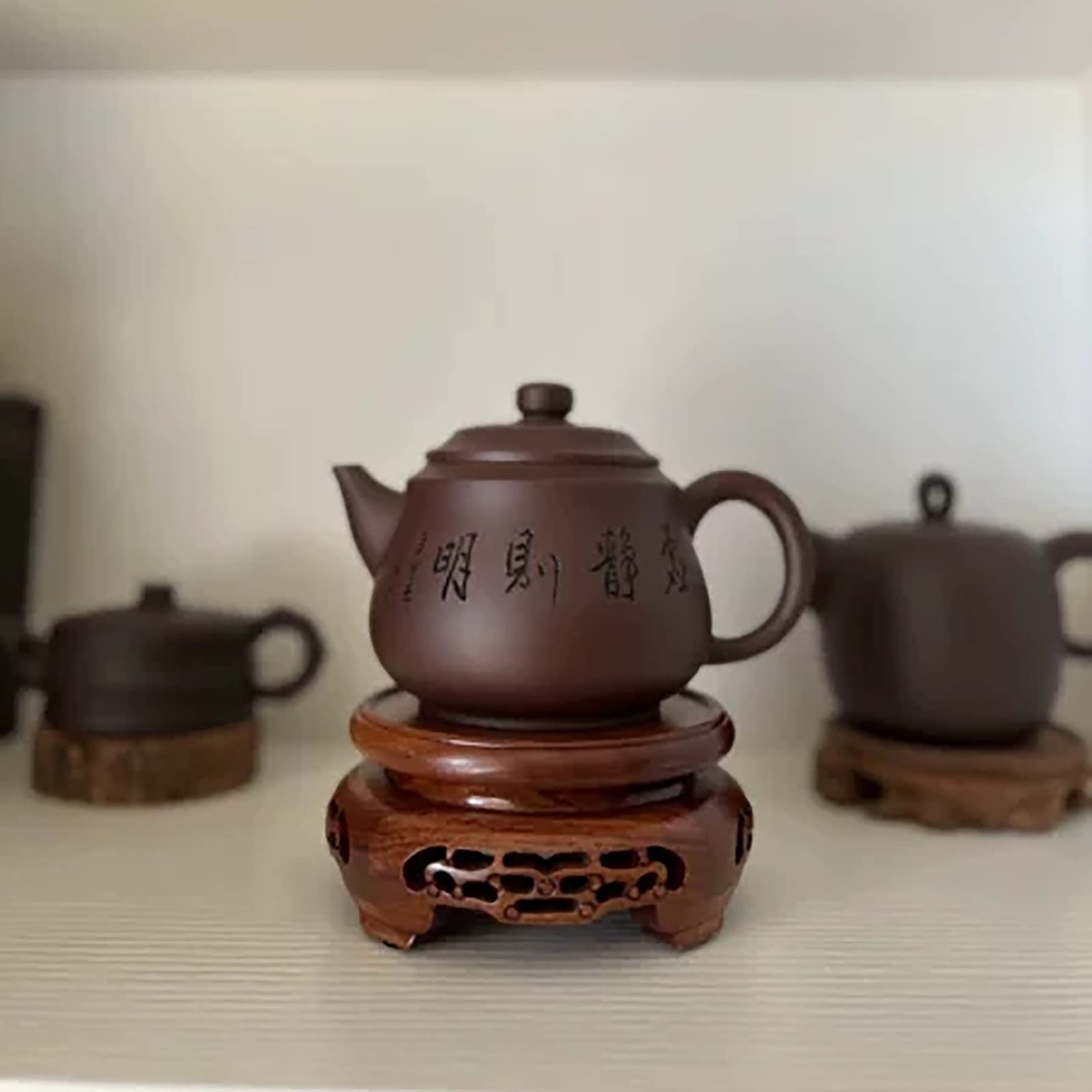 Chinesisches klassisches Bonsai-Gestell für Aquarien, Einzelsteine, Kürbisse, Goldzikaden, Kunsthandwerk, stabiler Ausstellungsständer für Messen, Heimdekoration (Größe: Nr. 4, Inn