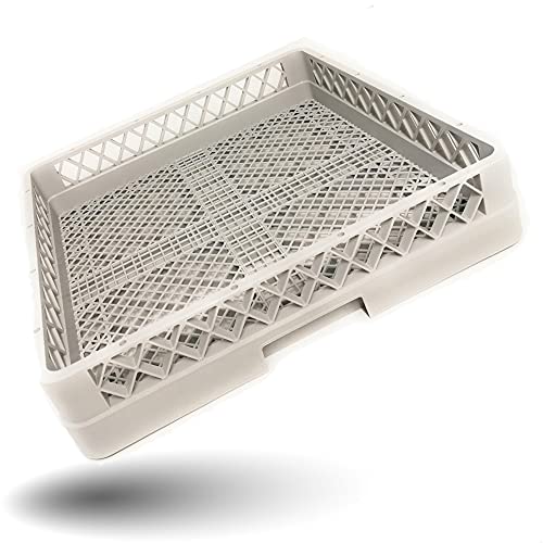 Cesta de vajilla Gastronette para Cubiertos de Vidrio para gastronomía Universal de plástico 50x50 cm Cesta de vajilla de plástico de Malla Fina Cesta apilable GN Norm