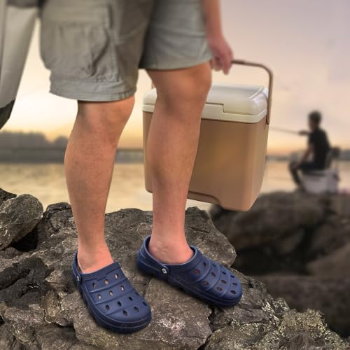 Image of KEMISANT Cushioned Clogs Mules for Men Garden Beach Water Fun-Lightweight | EVA Cushioned Footbed| Arch Support | Slip-resistant | Unisex