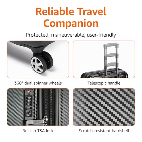 Amazon Basics 30-Inch Hardside Checked Spinner Luggage With TSA Lock, Lightweight Expandable Suitcase, Scratch-Resistant - Additional View