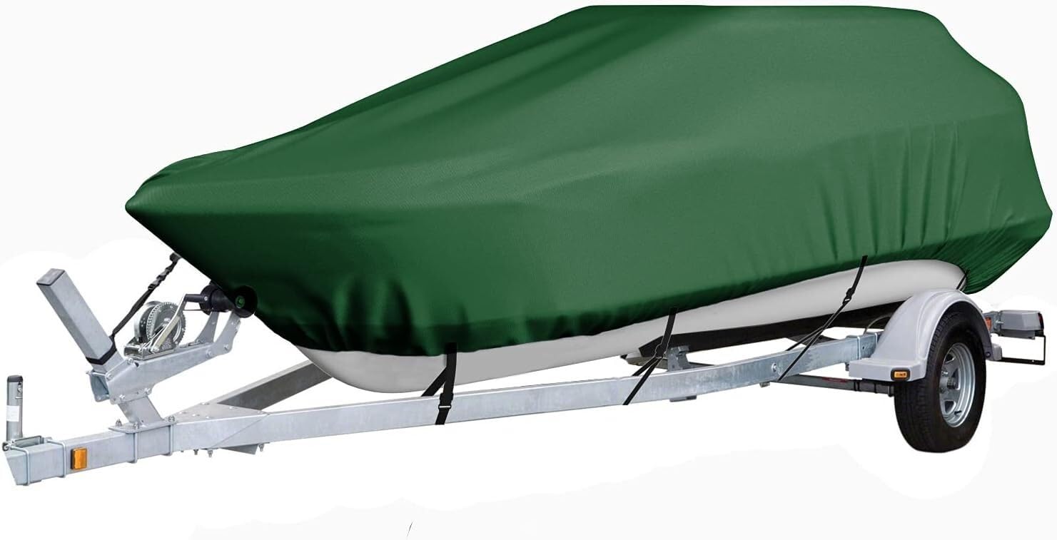 Housse en V pour hors-bord 11-13FT bâche verte élastique 210D