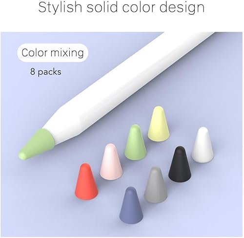 Miniatura 5 de 8 fundas de silicona para lápices de Apple, tapa de repuesto para Apple Pencil de 1 y 2 generación, estuche de silicona para puntas de ipencil,